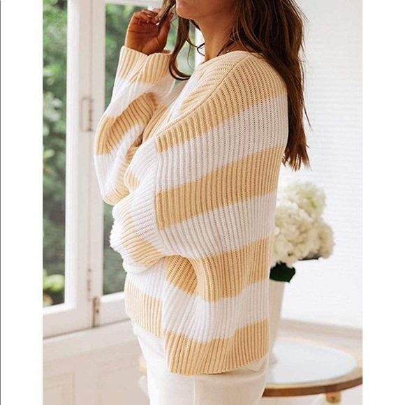 LAST ONE✨ Striped Loose Oversized Knitted Sweater - Picture 2 of 5